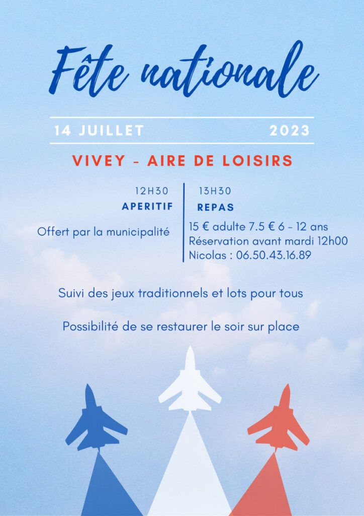 Fête nationale à Vivey - 14 juillet 2023